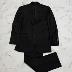 ✨美品✨ブラックレーベルクレストブリッジ御幸毛織　黒スーツセットアップfj233のサムネイル