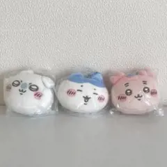 ちいかわモチモチフェイスマスコット ハチワレ、モモンガ、カニちゃん