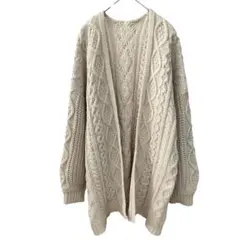 アクシーズファム ニットカーディガン 紐付き 長袖 M ベージュ