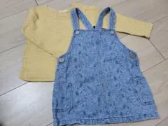 H&M スヌーピー ジャンバースカート セット 80