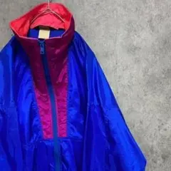 80s コロンビア　ナイロンジャケット　レディース　M 奇抜　ワンポイント　古着