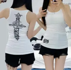 韓国系 グランジ シズニルック タンクトップ インナー amood
