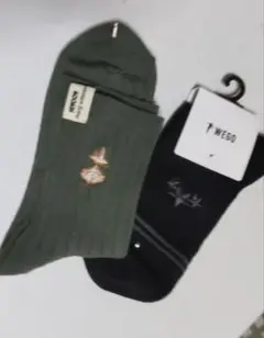 NOMON & WEGO リブ編みソックス 2足セット