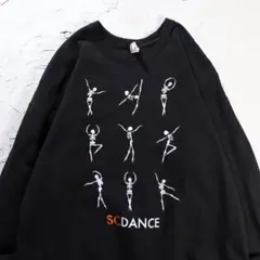 GILDAN トレーナー SCDANCE ガイコツ　ダンス　ブラック