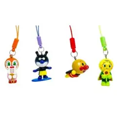 【非売品】それいけ！アンパンマン フィギュアストラップ 4個セット 【レトロ】