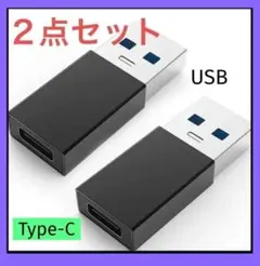 Type C(メス) to USB(オス) 変換アダプタ 2個セット