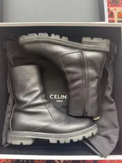CELINE Triomphe レザーブーツ ブラック　39のサムネイル