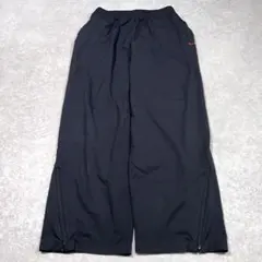 90s NIKE TEAM ナイロンワイドパンツ 黒 US XL 極太 バギー