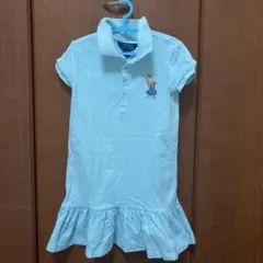 ラルフローレン　半袖ポロシャツワンピース　水色