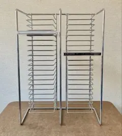 90年代 金属製 CDラック インテリア置物 シルバー　ポストモダンヴィンテージ