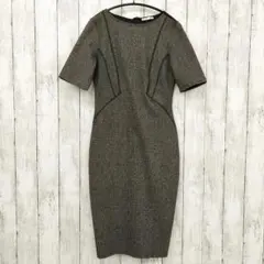 【 ZARA 】ザラ ストレッチ 切り替えワンピース シック ブラウン ブラック