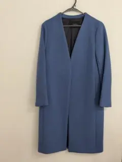 ノーカラーロングコート ／green label relaxing／38Mサイズ