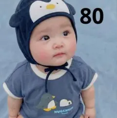 【新品】HUGCHUM FRIENDS ペンギン ロンパース ボンネットセットのサムネイル