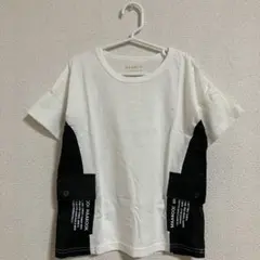 maarook ポケット付き 半袖 Tシャツ オフホワイト チャコール 120のサムネイル