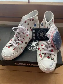 CONVERSE×MUVEILいちご柄ハイカット新品未使用タグ付替紐3色あり