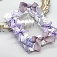 トレカケースデコホイップデコB8 量産ガーリー 白パープル 紫 チョコ リボン