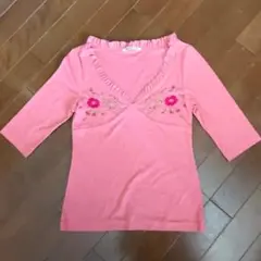 NICE CLAUP ナイスクラップ 刺繍Tシャツ カットソー