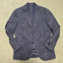 グレー シングルブレスト ビジネスジャケット テーラード M