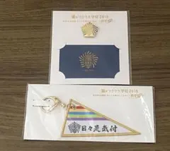 嵐のワクワク学校　ペナントキーホルダー・復刻版 校章バッジ