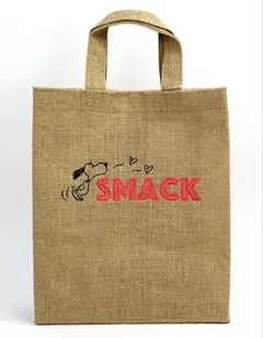 ジュート トートバッグ スヌーピー SMACK ピーナッツ 手提げかばん