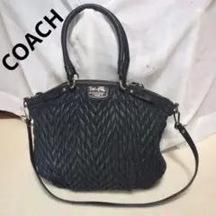 値下げ コーチ マディソン キルテッド ギャザー 2wayバック