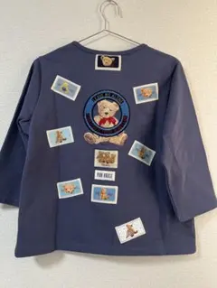 PINK HOUSE ロゴネーム使いスナップカーディガン