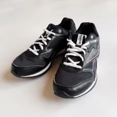 リーボック イージートーン 23cmウォーキングシューズ 黒×ピンク スニーカー