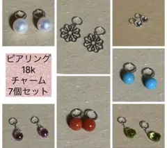 QVC 18KWG ブラックダイヤモンド ダブルサークルピアス 計6ct up