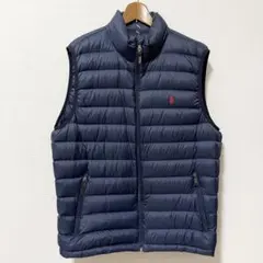 【美品】POLO ラルフローレン ダウンベスト ネイビー Lサイズ