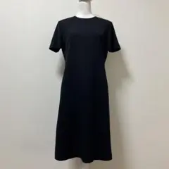 スキャパ　ブラック　半袖　ワンピース　夏　大人　上品　清楚　ベーシック　シンプルのサムネイル