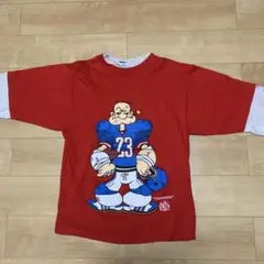 90s USA製 POPEYE Tシャツ リンガー 白 赤 M 反転プリント - メルカリ