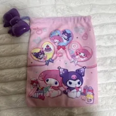 マイメロディ & クロミ のリボンチャーム 巾着 マクドナルド ハッピーセット