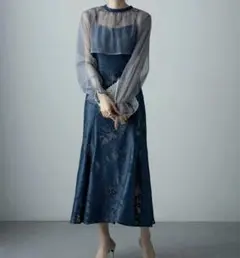 【美品】3wayシフォンボレロ&レースキャミドレス ドレス オケージョン