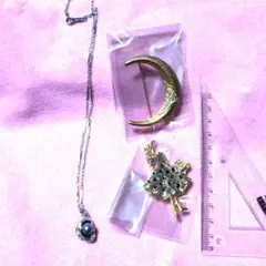 パールネックレスとブローチセット