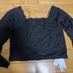 CECIL McBEEブラックレース長袖トップス Mサイズのサムネイル