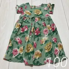 【美品】Cath Kids キャスキッズ 花柄ワンピース 100cm ロンドンのサムネイル