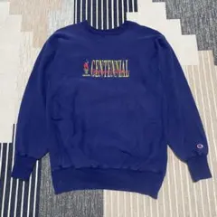 90s USA製 リバースウィーブ アトランタオリンピック　刺繍タグ　ネイビー