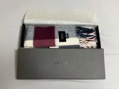 Cashmee カシミヤ100% チェックマフラー 箱付き