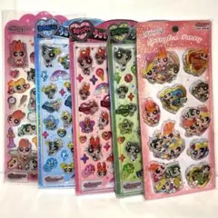 パワーパフガールズ　うるちゅるポップシール　スパンコールパーティ　シールセット
