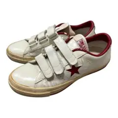 CONVERSE×ONE STAR ワンスター　ベルクロレザースニーカー　レッド