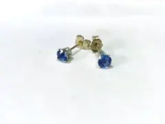 カイヤナイト　スターリングシルバー製　ピアス　1ペア