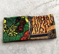 カラフルな花柄　ネックウォーマー　スヌード　　アフリカン柄