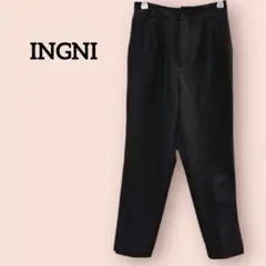 INGNI ツータックパンツ 黒 ブラック ウエストゴム オフィスカジュアル