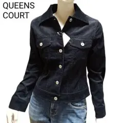 新品　クイーンズコート コーデュロイ ジャケット Gジャン風 　黒　サイズ２