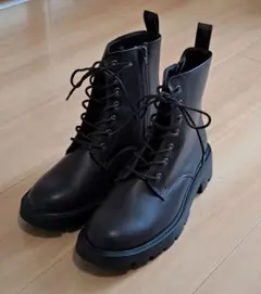 新品GUライトボリュームソールレースアップブーツM23cm23.5cmブラウン