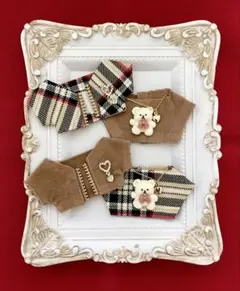 ぬい服10-12cm おしゃれ着【くまちゃんBE】4枚セット