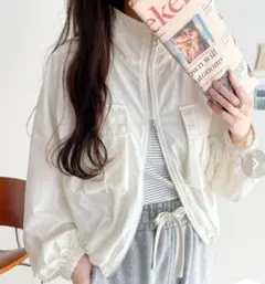 ダブルジップ裾ドロストショートジャケット