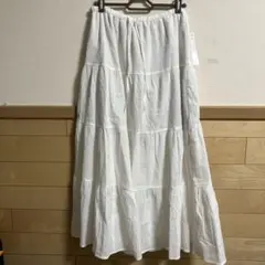 GU ティアードマキシスカートオフホワイト