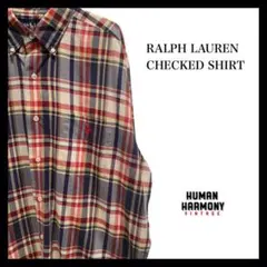 Ralph Lauren ラルフローレン　チェックシャツ　ゆるだぼ　古着