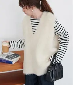 DISCOAT ディスコート　フェザーヤーンチュニックベスト